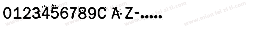 0123456789C A Z字体转换